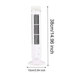 Tower Fan Slim Bladeless USB Powered 2 Speeds