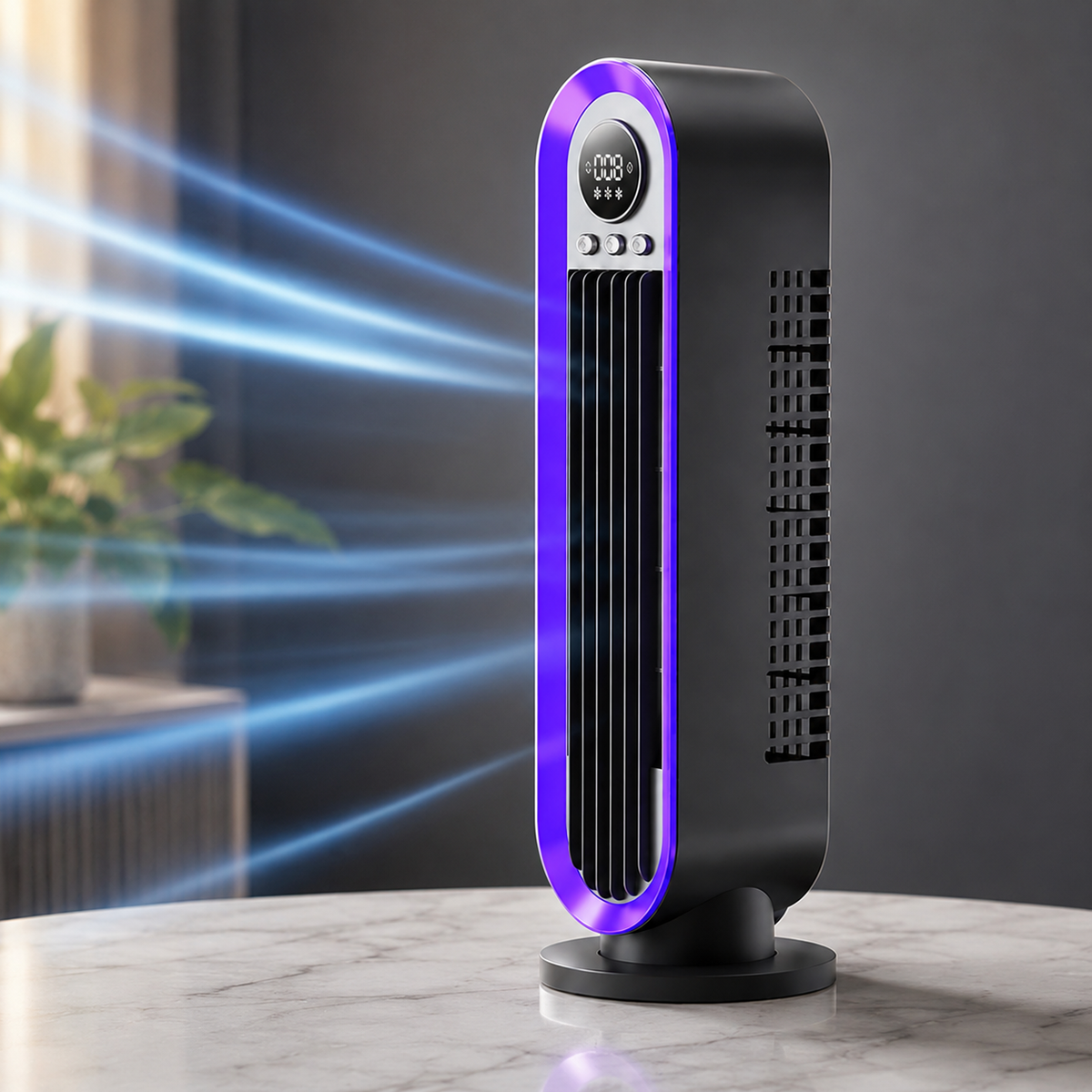 Tower Fan Slim Quiet Oscillating Remote Control
