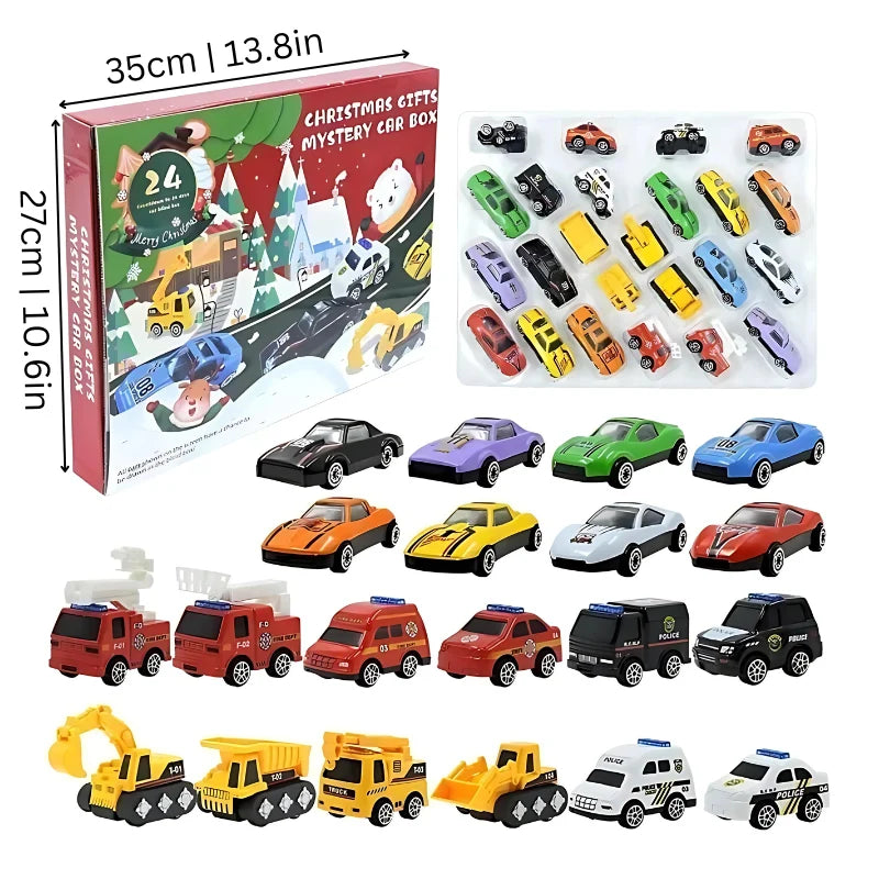 Toy Car Advent Calendar 24 Mini Vehicles