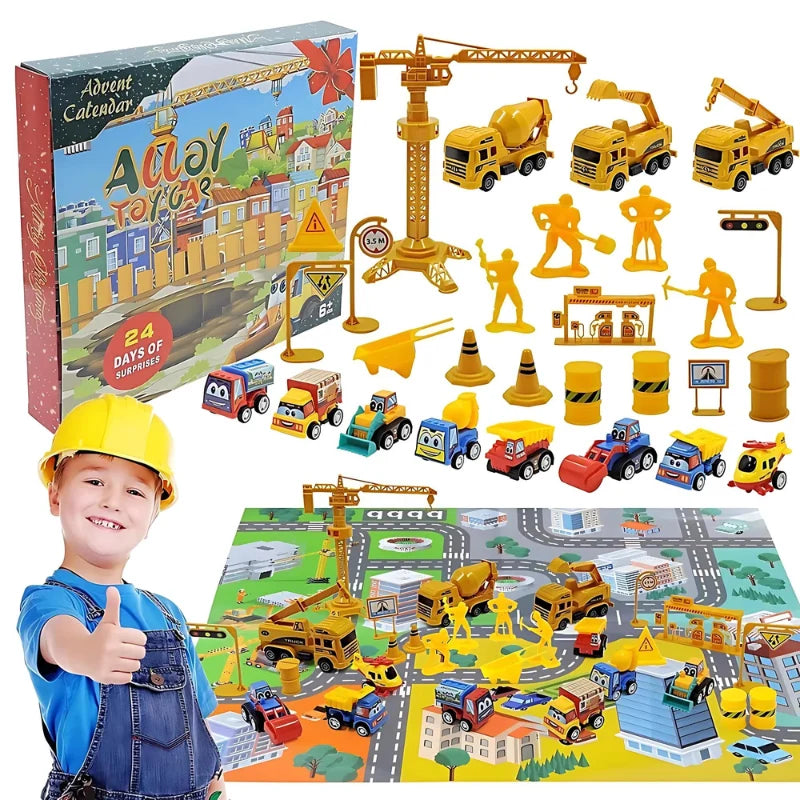 Toy Car Advent Calendar 24 Mini Vehicles