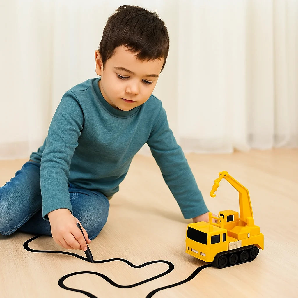 Toy Car Line-Following Includes Drawing Pen