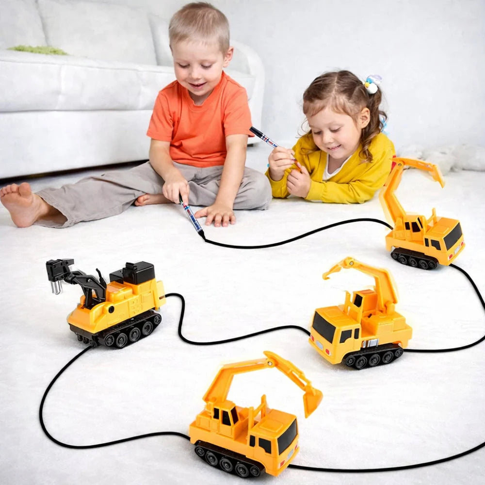 Toy Car Line-Following Includes Drawing Pen