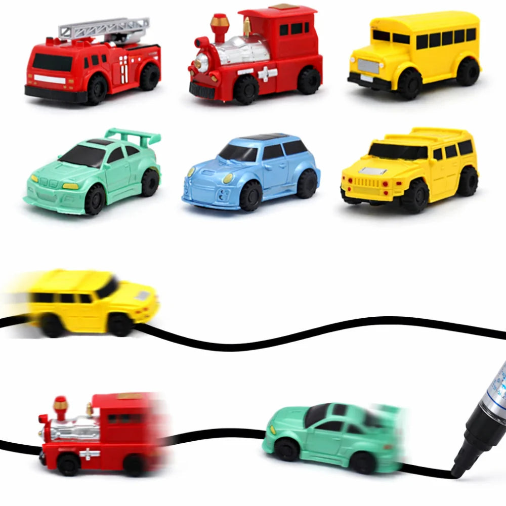 Toy Car Line-Following Includes Drawing Pen