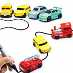 Toy Car Line-Following Includes Drawing Pen