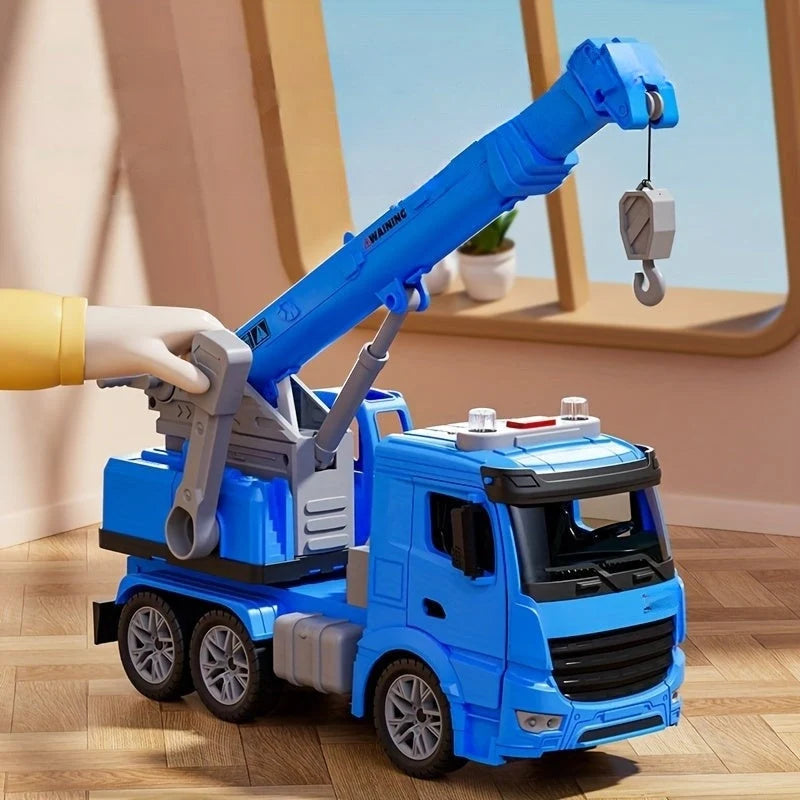 Toy Crane Truck Lights & Sounds Movable Crane Arm