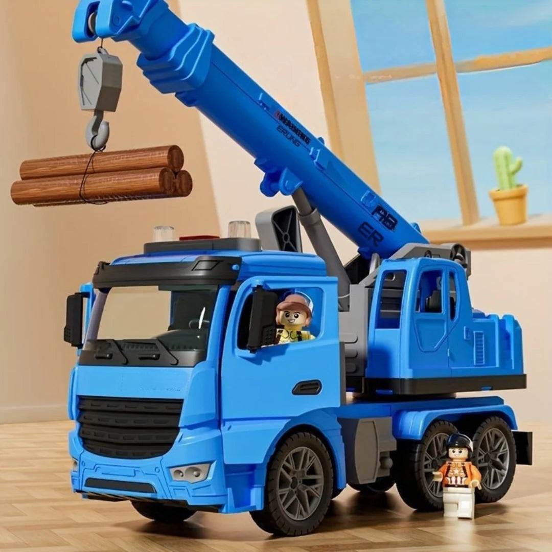 Toy Crane Truck Lights & Sounds Movable Crane Arm