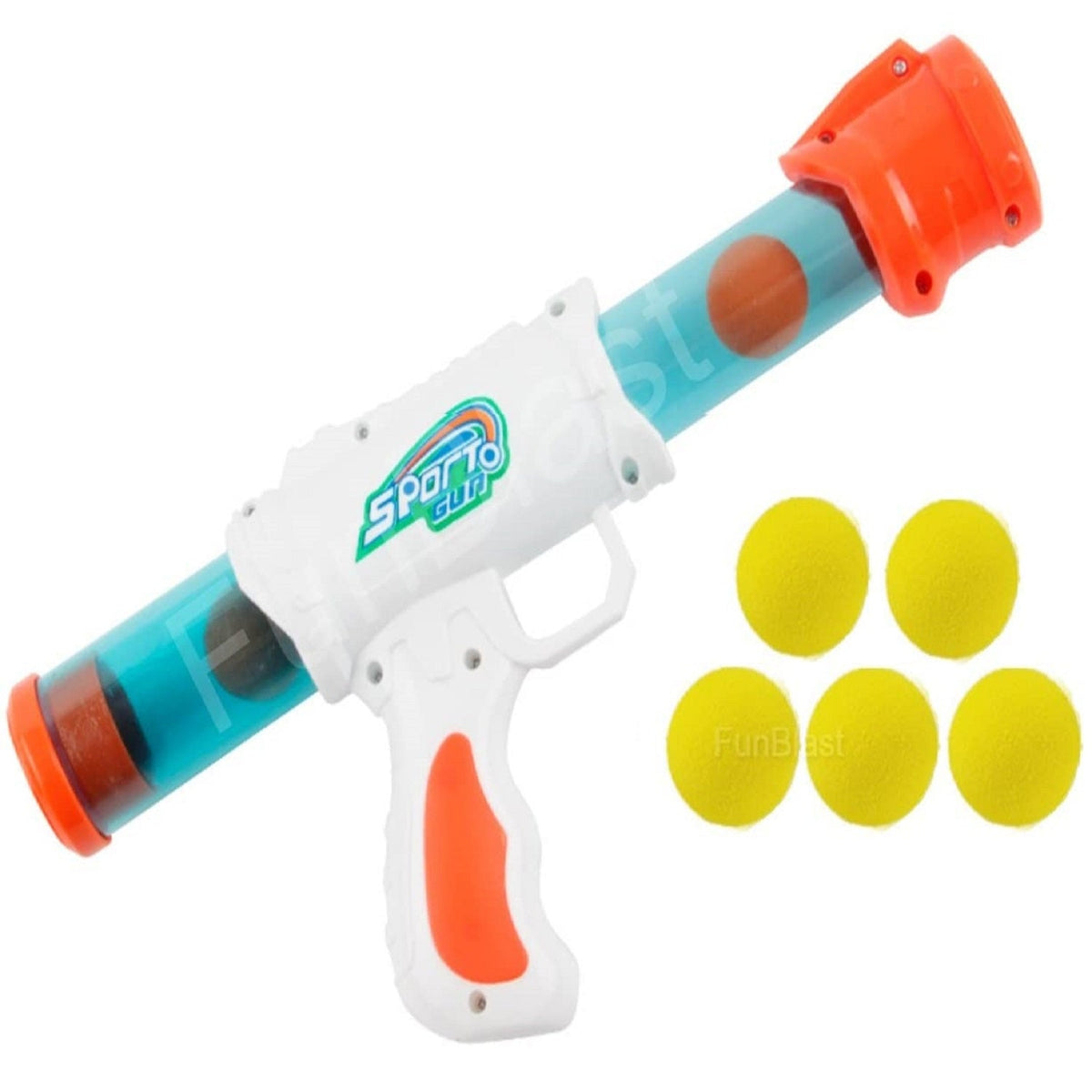 Toy Launcher Air-Powered 5 Soft Foam Balls