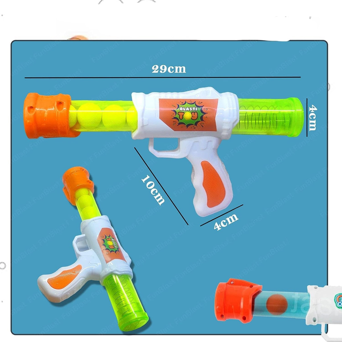 Toy Launcher Air-Powered 5 Soft Foam Balls