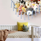 Toy Storage Hammock Handmade Macrame Space-Saving With Hooks