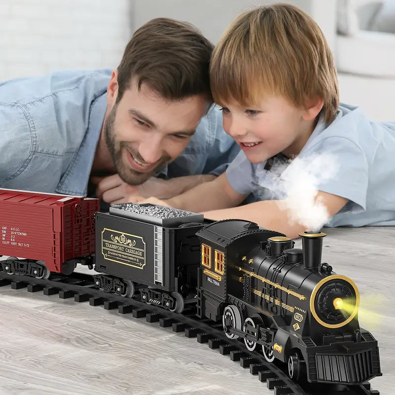 Toy Train Set Battery-Powered & Realistic Sounds