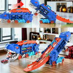 Toy Truck 3-in-1 Dinosaur Fold-Out Racetrack With Mini Cars