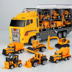 Toy Truck Set 6-Piece Battery-Powered Sounds & Moving Parts