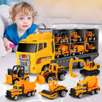 Toy Truck Set 6-Piece Battery-Powered Sounds & Moving Parts