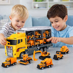 Toy Truck Set 6-Piece Battery-Powered Sounds & Moving Parts