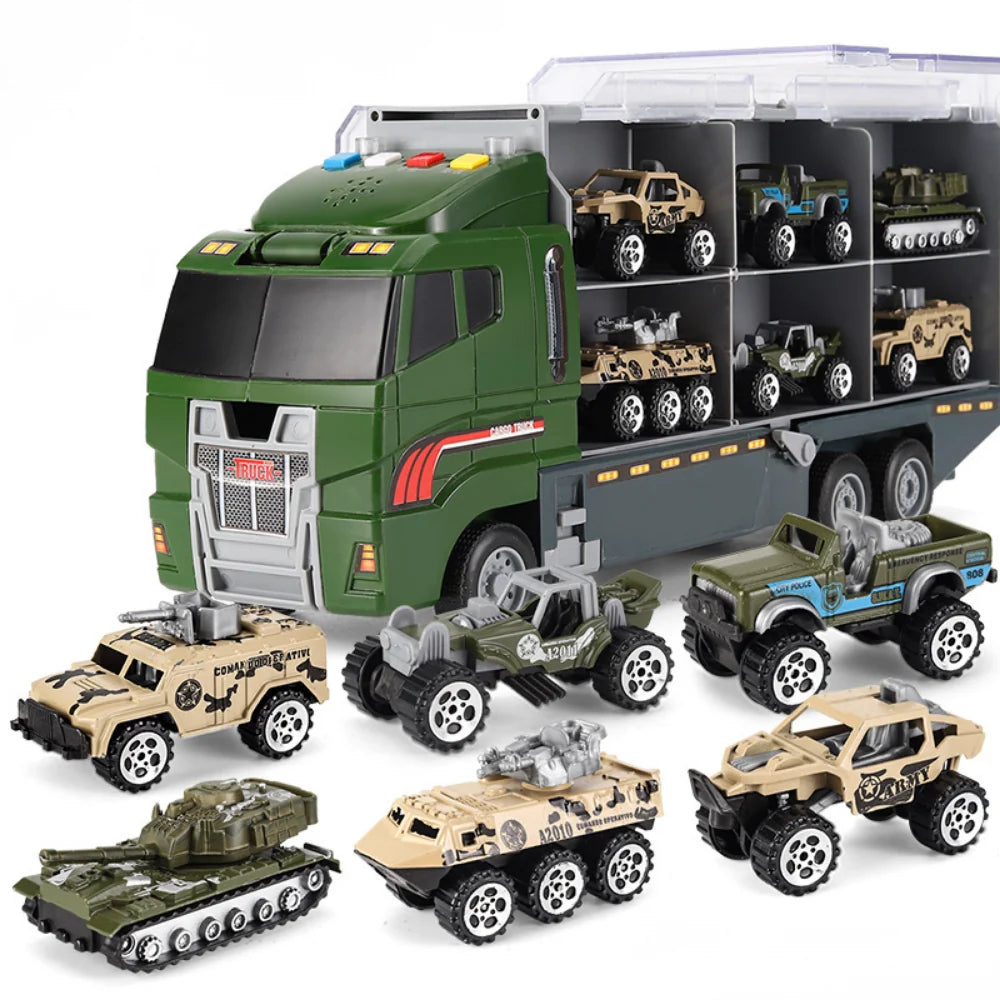 Toy Truck Set 6-Piece Battery-Powered Sounds & Moving Parts