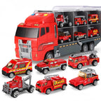 Toy Truck Set 6-Piece Battery-Powered Sounds & Moving Parts