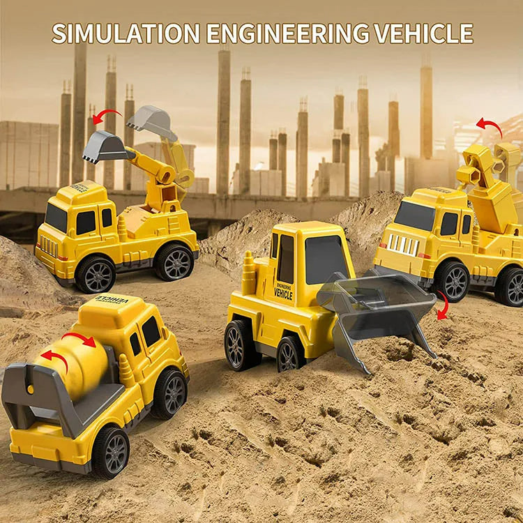 Toy Truck Set LED Lights & Sounds Durable Non-Toxic