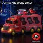 Toy Truck Set LED Lights & Sounds Durable Non-Toxic