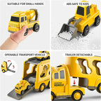 Toy Truck Set LED Lights & Sounds Durable Non-Toxic