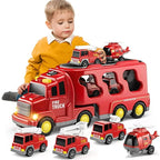 Toy Truck Set LED Lights & Sounds Durable Non-Toxic