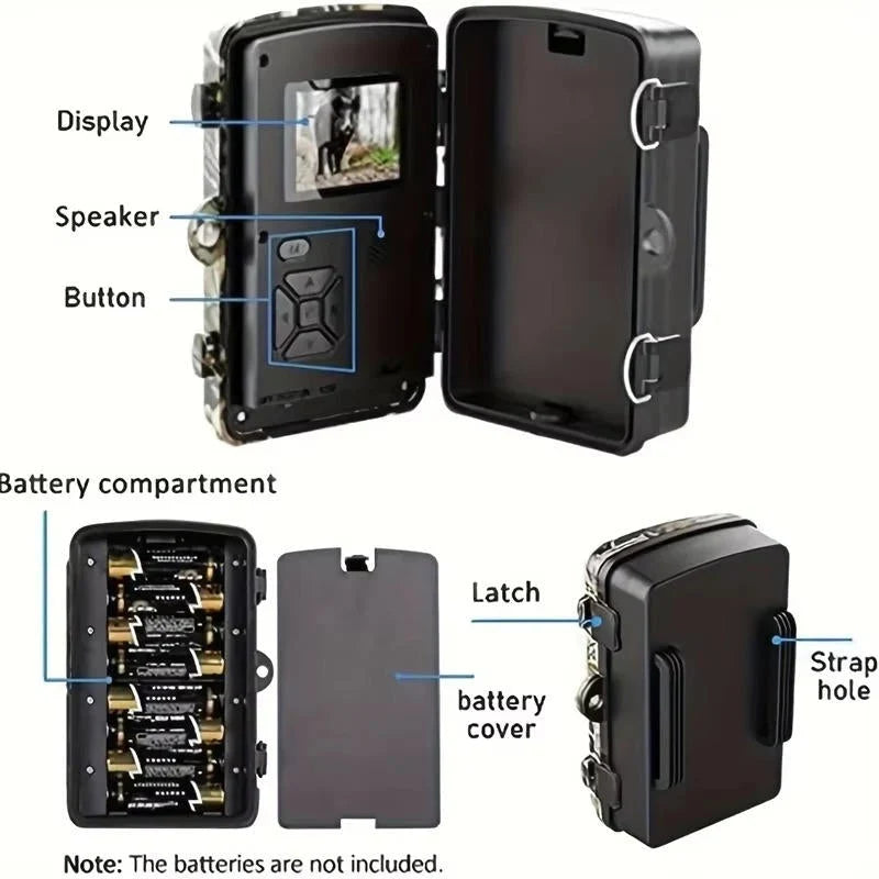 Trail Camera Infrared Night Vision 16MP Weatherproof