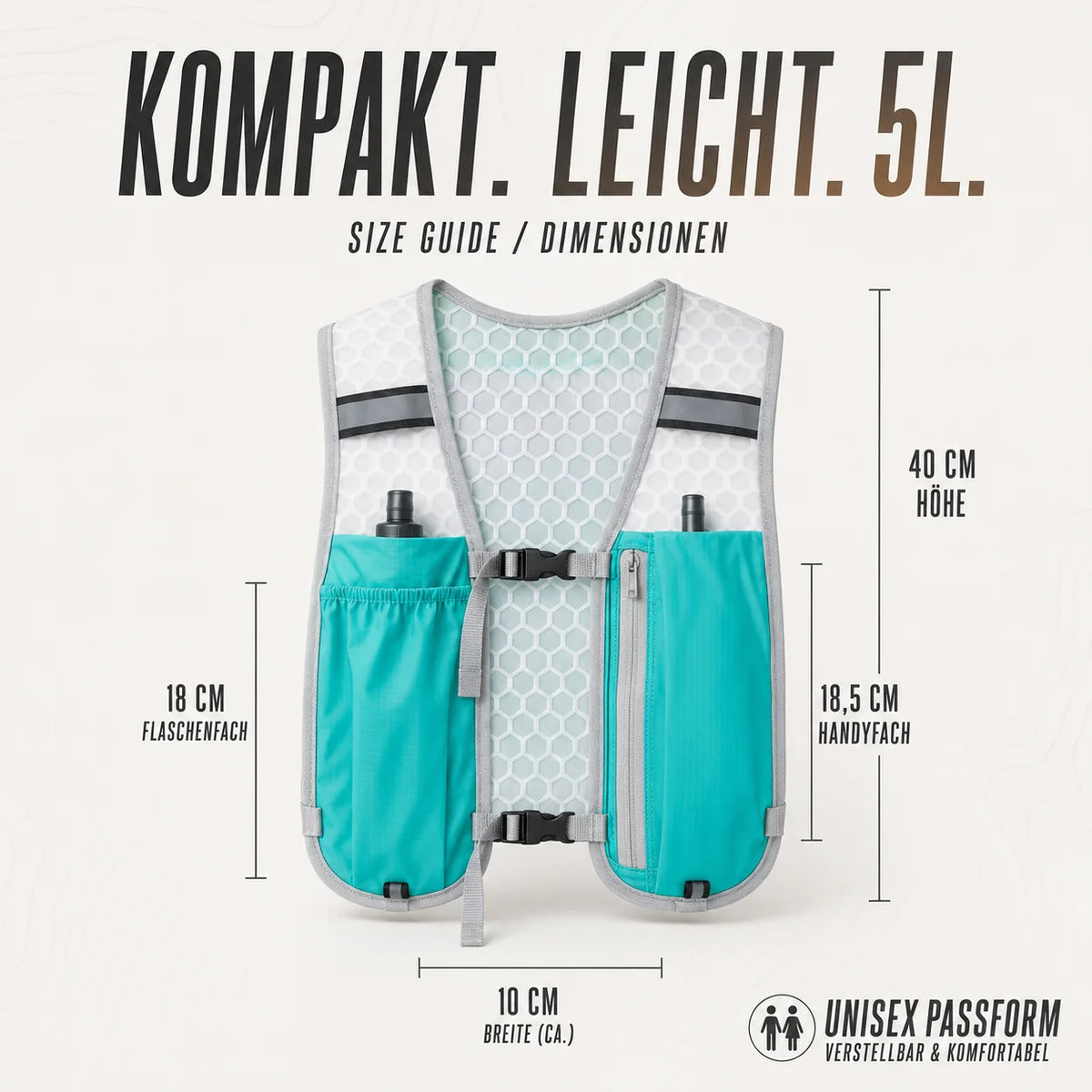 Trail Running Vest Ultralight 5 L Hydration-Compatible
