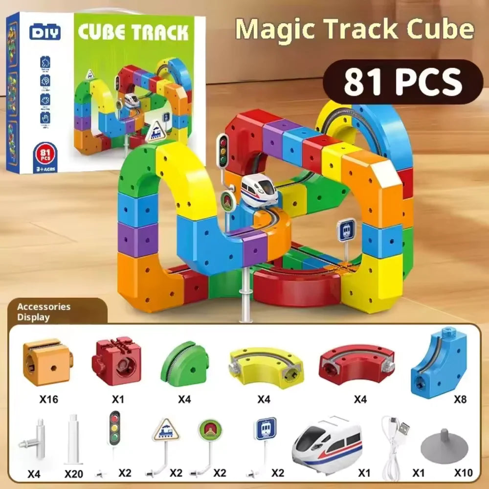 Train Set Modular Track Rechargeable Train