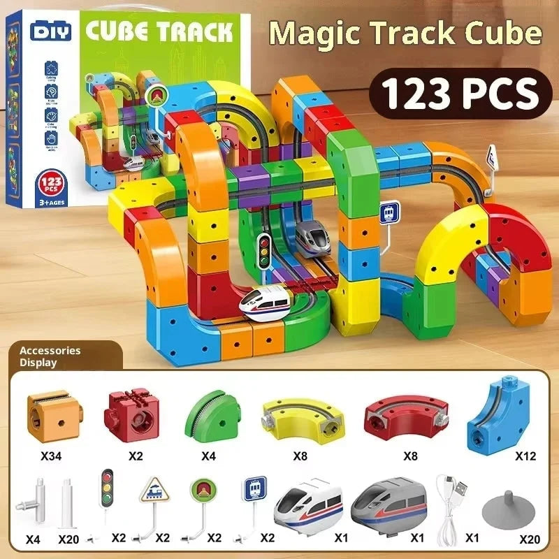 Train Set Modular Track Rechargeable Train