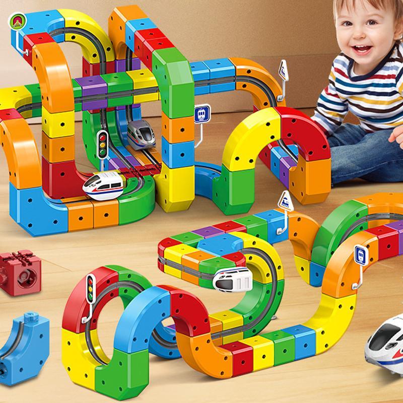 Train Track Set Magnetic 3D STEM USB Rechargeable