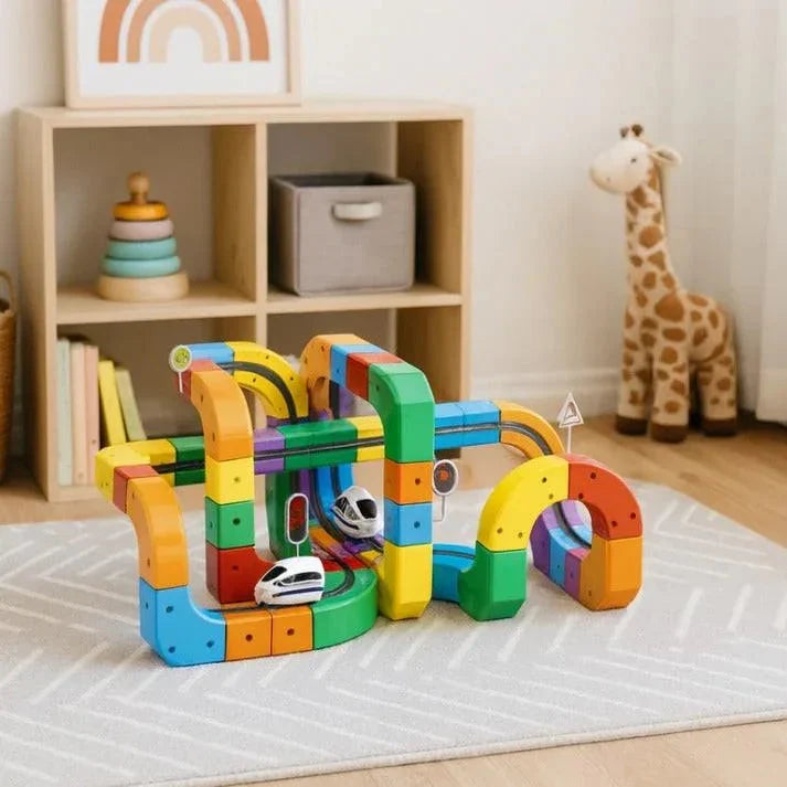Train Track Set Magnetic 3D STEM USB Rechargeable