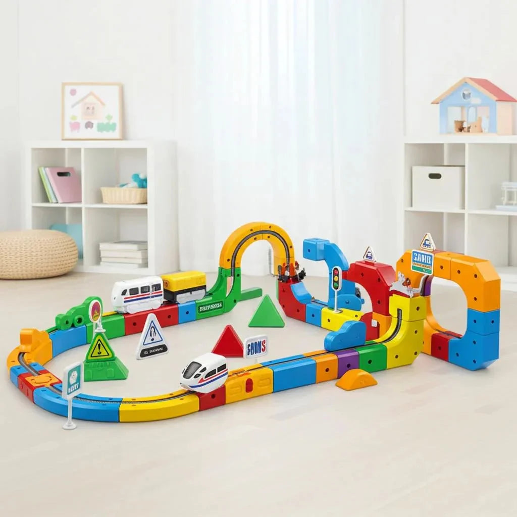 Train Track Set Magnetic 3D STEM USB Rechargeable