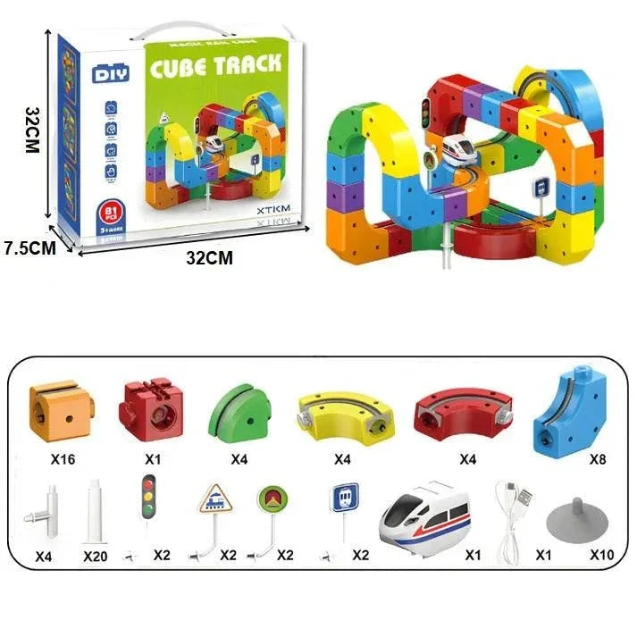 Train Track Set Magnetic 3D STEM USB Rechargeable