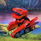 Transforming Dinosaur Car LED Lights & Remote Control