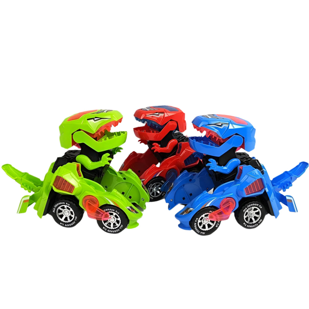 Transforming Dinosaur Car LED Lights & Remote Control