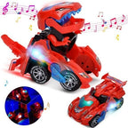 Transforming Dinosaur Car LED Lights & Remote Control