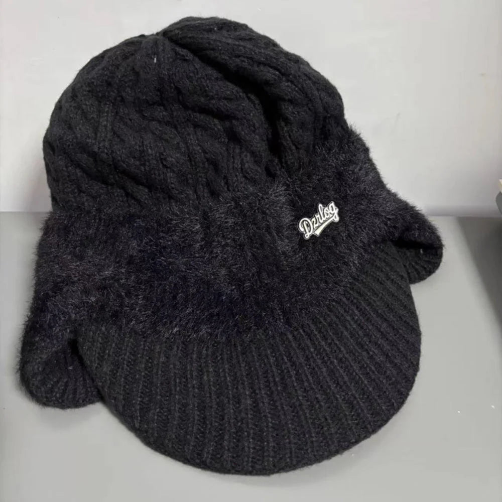 Trapper Hat Fleece-Lined Ear Flaps & Visor
