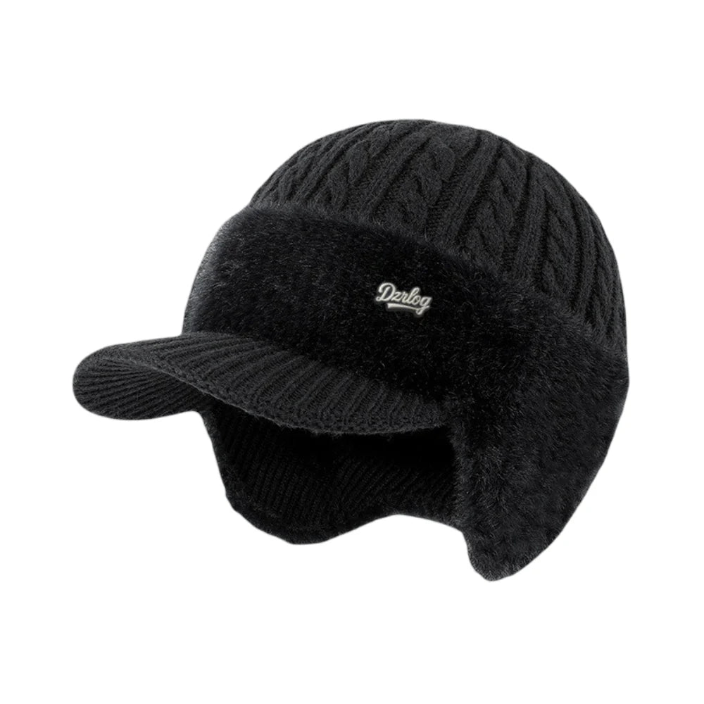 Trapper Hat Fleece-Lined Ear Flaps & Visor