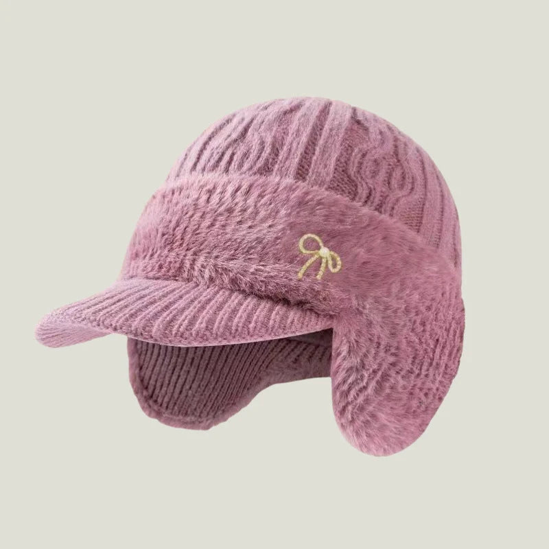 Trapper Hat Fleece-Lined Ear Flaps & Visor