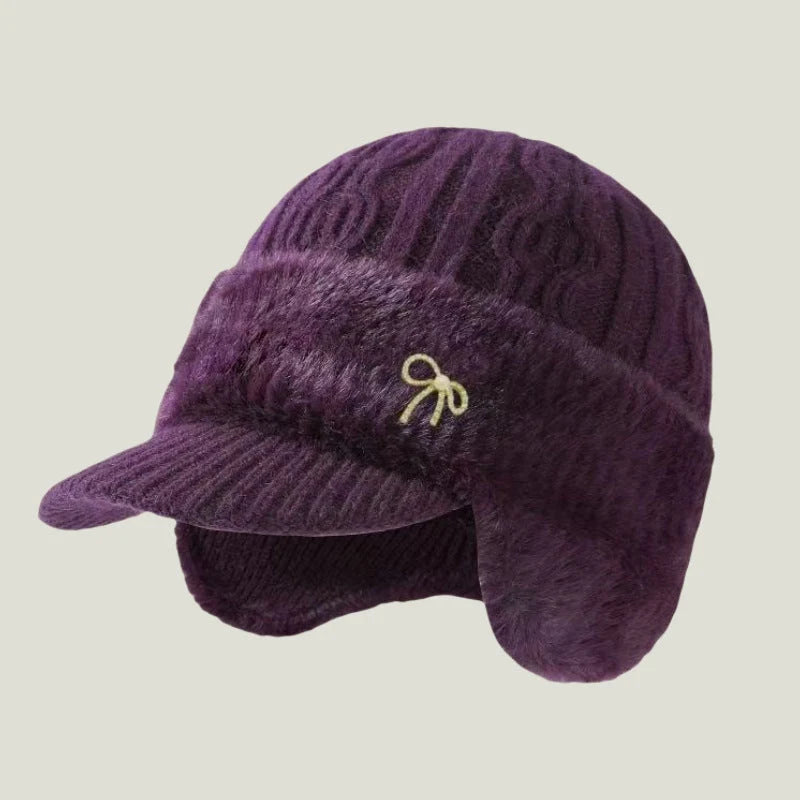 Trapper Hat Fleece-Lined Ear Flaps & Visor