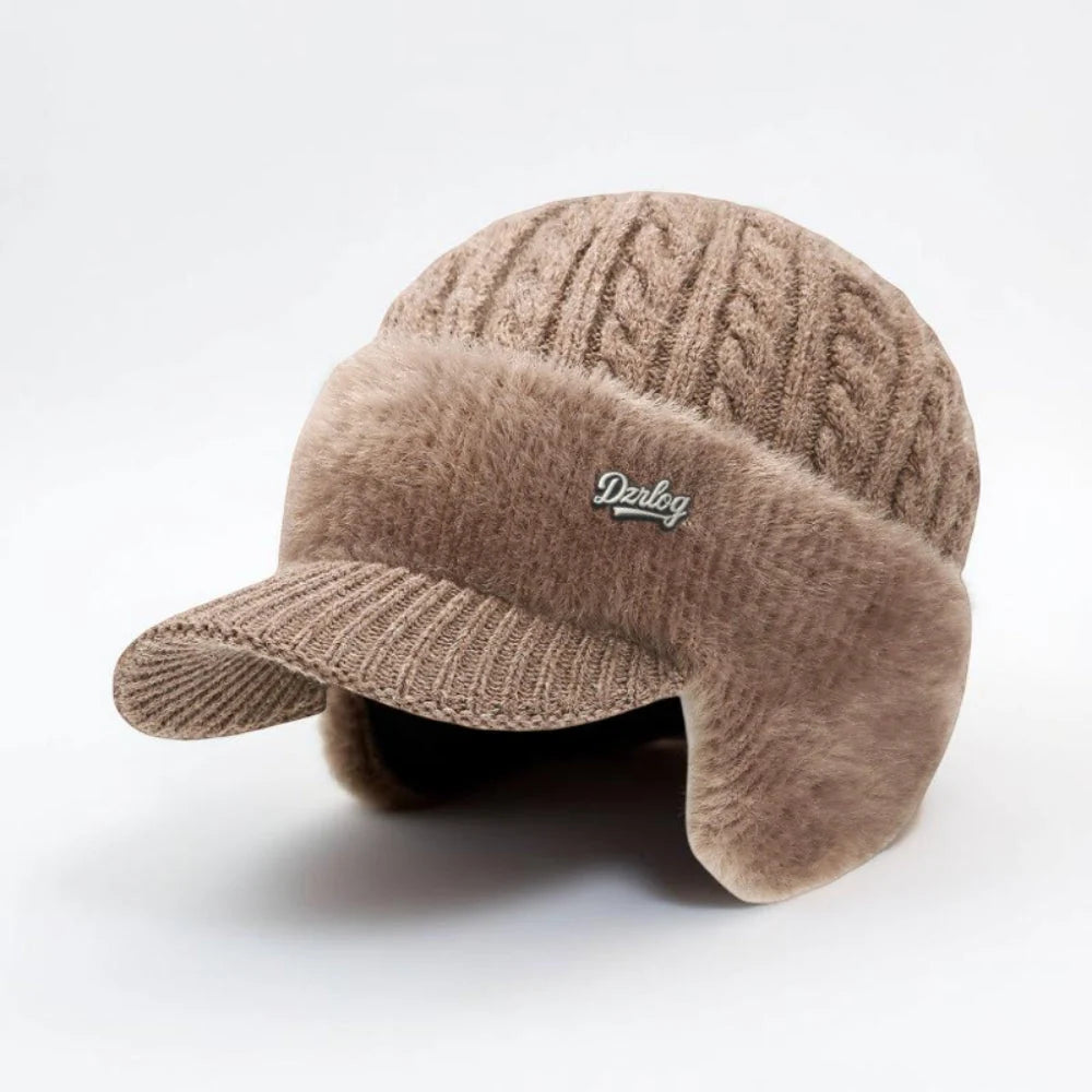 Trapper Hat Fleece-Lined Ear Flaps & Visor