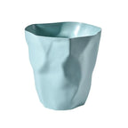 Trash Bin Compact Wavy Design Durable Plastic