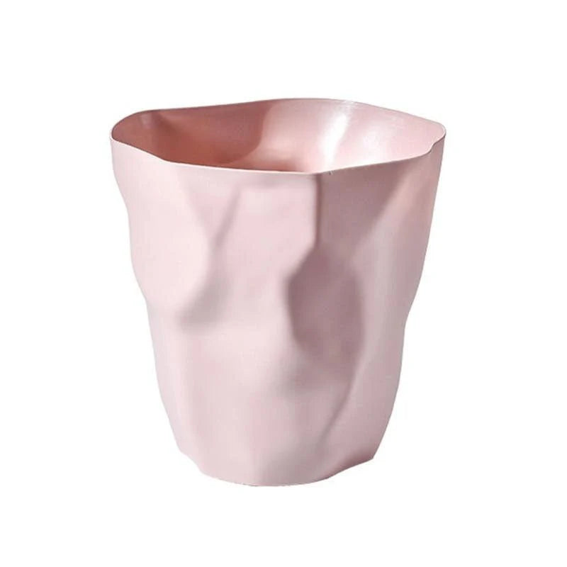 Trash Bin Compact Wavy Design Durable Plastic