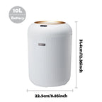 Trash Can Infrared Motion Sensor Odor-Sealed Lid Wooden Legs