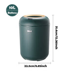 Trash Can Infrared Motion Sensor Odor-Sealed Lid Wooden Legs