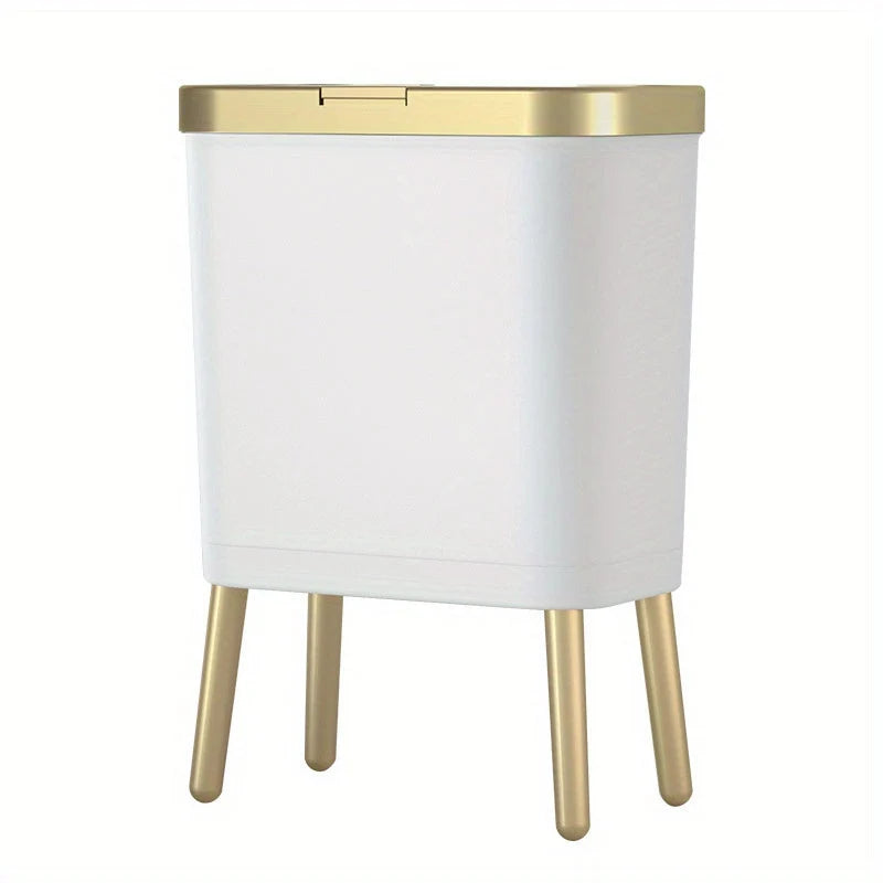 Trash Can Slim 15L Sealed Lid & Elevated Legs