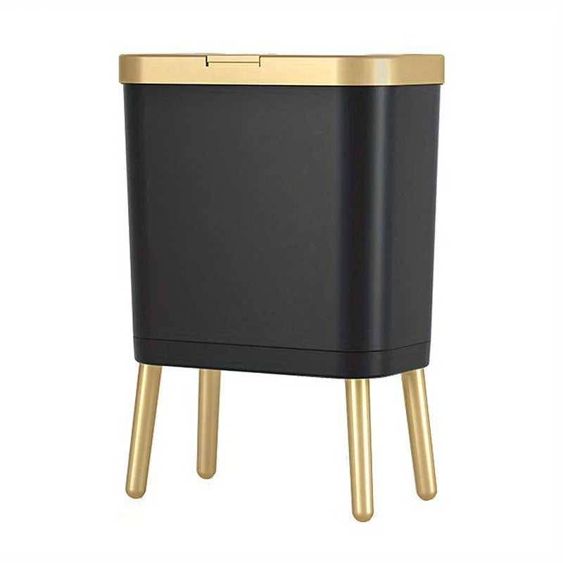 Trash Can Slim 15L Sealed Lid & Elevated Legs