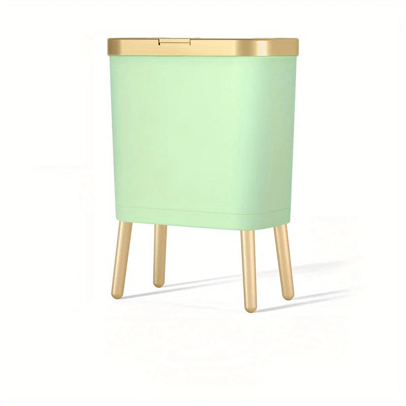 Trash Can Slim 15L Sealed Lid & Elevated Legs