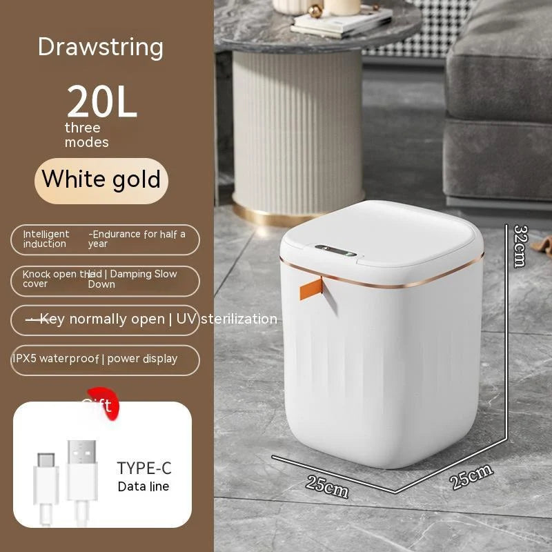 Trash Can Touchless UV Sterilization Insect-Proof Lid