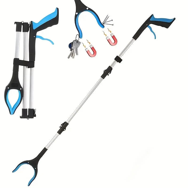Trash Grabber Tool Foldable Telescopic Magnetic Tip