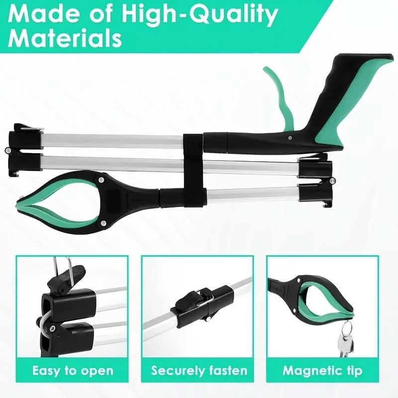 Trash Grabber Tool Foldable Telescopic Magnetic Tip